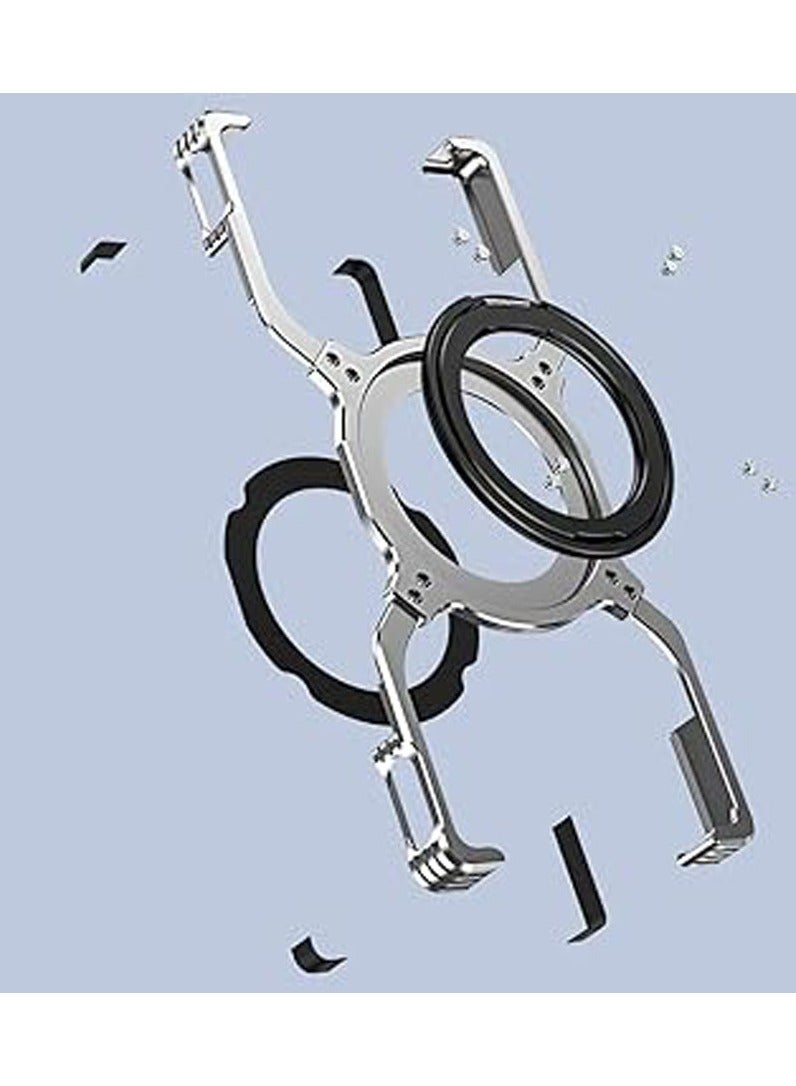 X Case Compatible with ZTE Nubia Red Magic 10 Pro/10 Pro Plus Frameless, with 360° Rotatable Magnetic Stand, Bezel Less Metal Slim Hard Shockproof Thin Case - Image 3