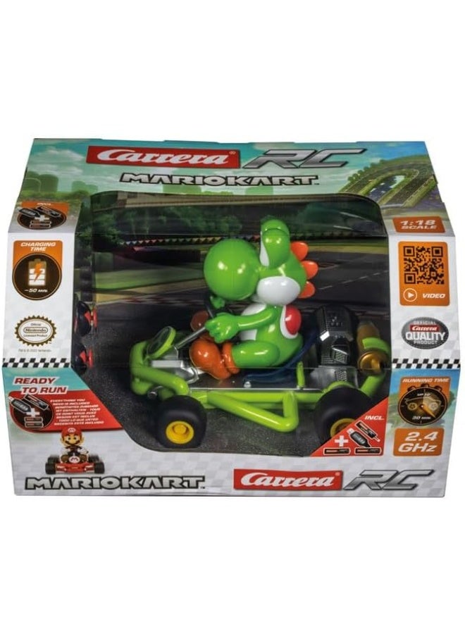 Carrera RC 2.4GHz Mario Kart Pipe Kart, Yoshi I Officially Licensed I Authentic Design I For Nintendo Fans I 1:18 Scale Remote Controlled Car - Image 4