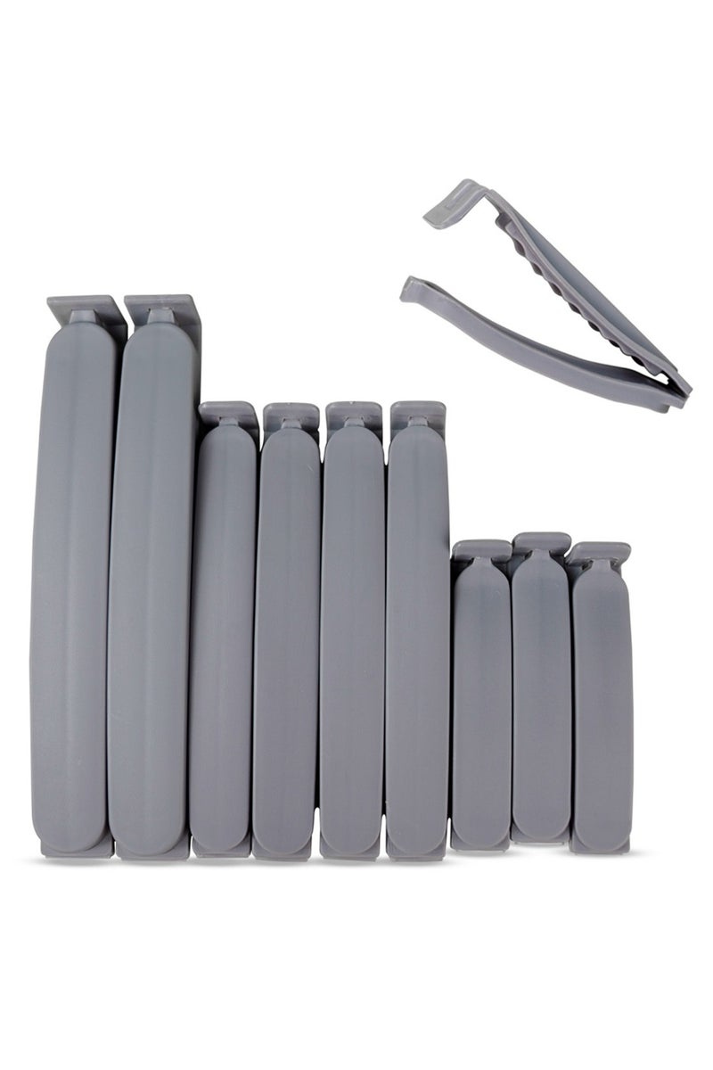 ZYMTA 10 Pieces Plastic Chip Clips for Food Packages, Kitchen Food Bag Sealing Clips, 3 Sizes Sealing Clips for Food and Snack Bags - Image 1