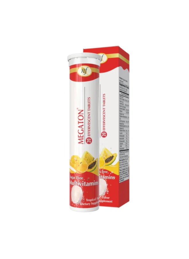 نيوتريفاكتور ميجاتون فيتامينات متعددة فوارة، 20 قرصًا