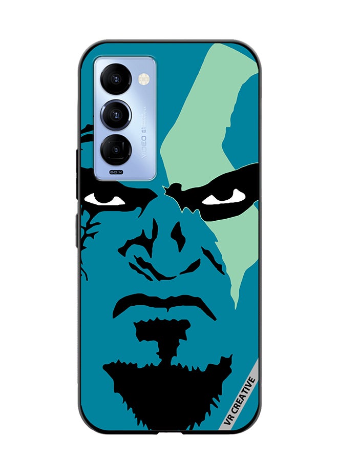 VR CREATIVE Protective Case Cover For Tecno Camon 18/18 P Face God Of War Design Multicolour - Image 1