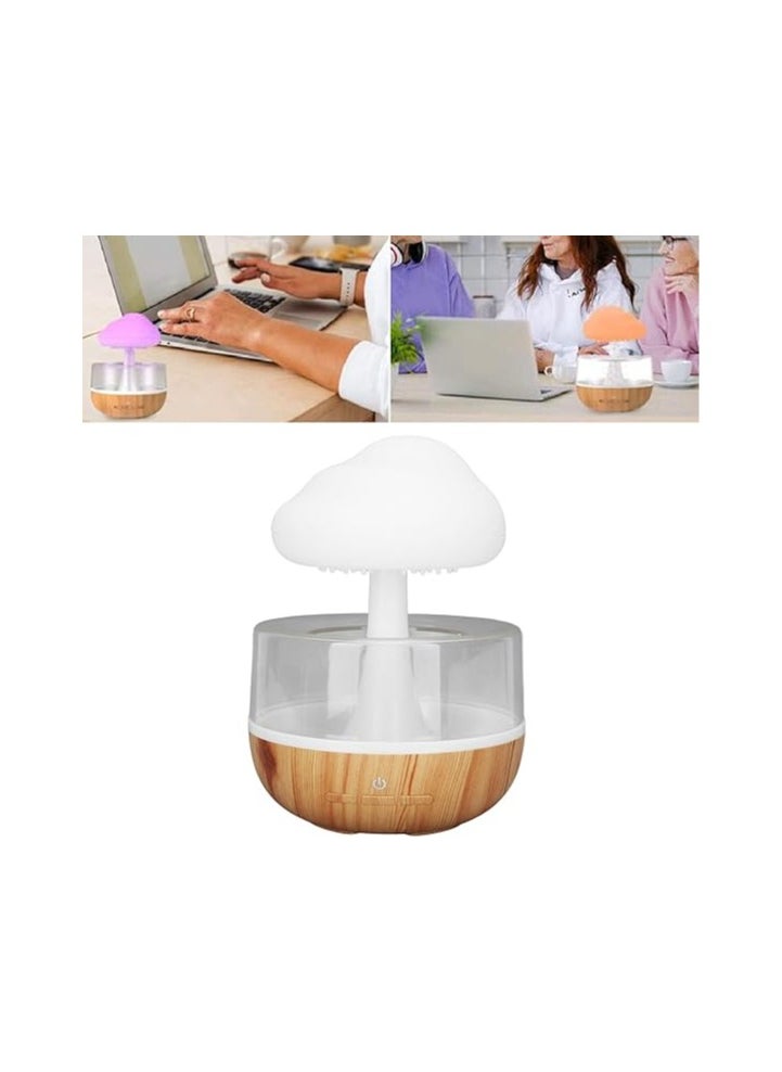 Rain Cloud Humidifier, Cute Water Drip Cloud Diffuser, Rain Humidifier Diffuser Essential Oil Diffuser with 7 LED Light, Mushroom Humidifier for Home Office Room Bedside
