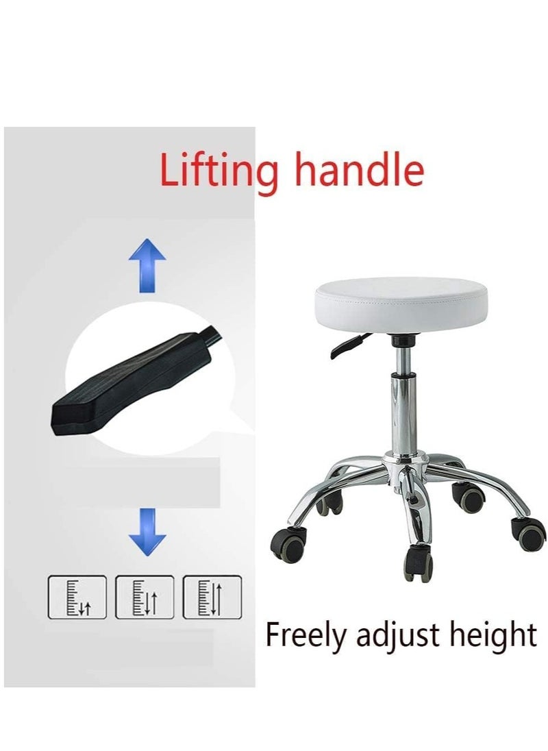 Generic Soform Round Swivel Chair with Wheels, High Chair for Bar, Cafe, Barber Shop, Mobile Shop  - Image 4