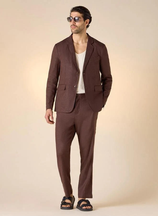 Iconic Iconic Slim Fit Pants with Flexi Waist and Pockets