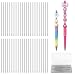 DASTTUIS 50 Pcs Pen Extenders for Beadable Pens Bulk 46 Inch Stainless Steel DIY Beaded Pens Extender Rods with Blank Metal Bars Replacement Office Accessories Craft Gifts for Teachers - Image 2
