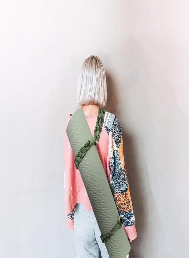 kiido Macrame Yoga Mat Carrying Strap [MAT NOT Included], Morandi Color Hand Woven Multi-Purpose Strap/Carrier for Your Yoga Mat, Exercise Mat (Avocado Green) - Image 2