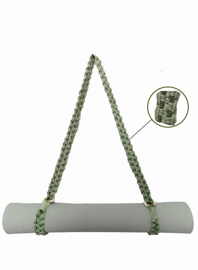 kiido Macrame Yoga Mat Carrying Strap [MAT NOT Included], Morandi Color Hand Woven Multi-Purpose Strap/Carrier for Your Yoga Mat, Exercise Mat (Avocado Green) - Image 3