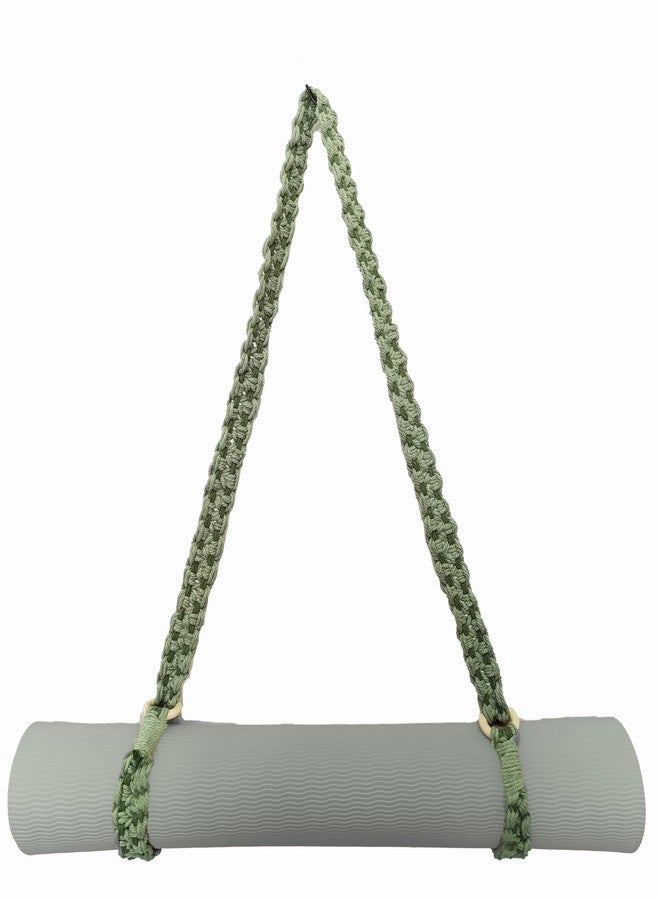 kiido Macrame Yoga Mat Carrying Strap [MAT NOT Included], Morandi Color Hand Woven Multi-Purpose Strap/Carrier for Your Yoga Mat, Exercise Mat (Avocado Green) - Image 1