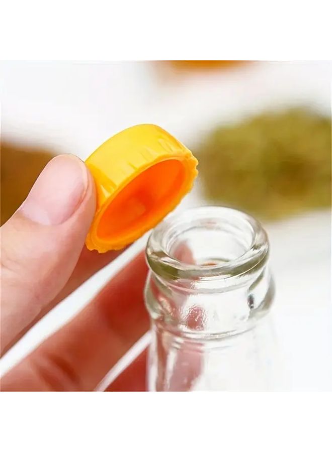 Reusable Silicone Bottle Lids 4 Pcs Random Color Leak Proof Beer Soda Sealers Wine Preservers Food Safe Kitchen Use Beverages Seasoning Bottles - Image 3