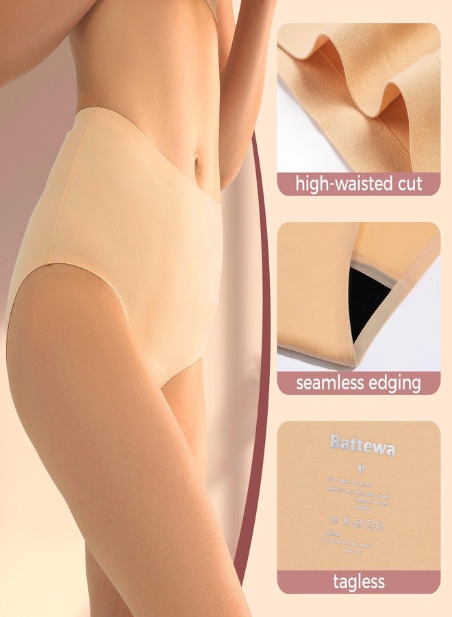 BATTEWA Incontinence Underwear for Women Washable, Leak Proof Underwear High Absorbency, Bladder Leak Underwear Protective Briefs, Seamless Panties 50ml, 3 Pack (Beige, X-Large - Image 3