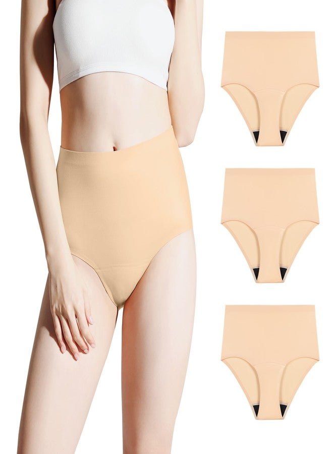 BATTEWA Incontinence Underwear for Women Washable, Leak Proof Underwear High Absorbency, Bladder Leak Underwear Protective Briefs, Seamless Panties 50ml, 3 Pack (Beige, X-Large - Image 1