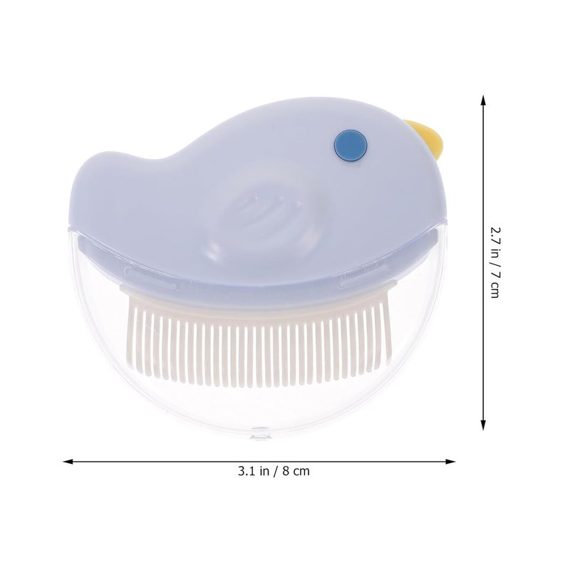Kichvoe 2pcs Pet Grooming Combs for Cats and Dogs, Indoor Shedding Brush with Detangling Function, Blue Plastic Hair Removal Tool for Small to Medium Pets - Image 2