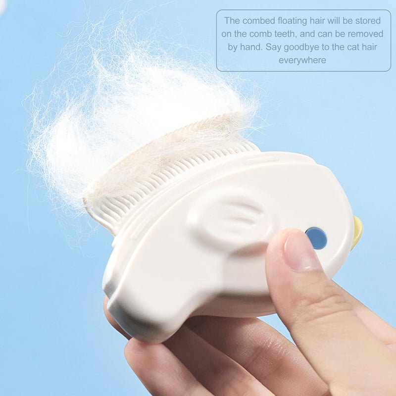 Kichvoe 2pcs Pet Grooming Combs for Cats and Dogs, Indoor Shedding Brush with Detangling Function, Blue Plastic Hair Removal Tool for Small to Medium Pets - Image 5