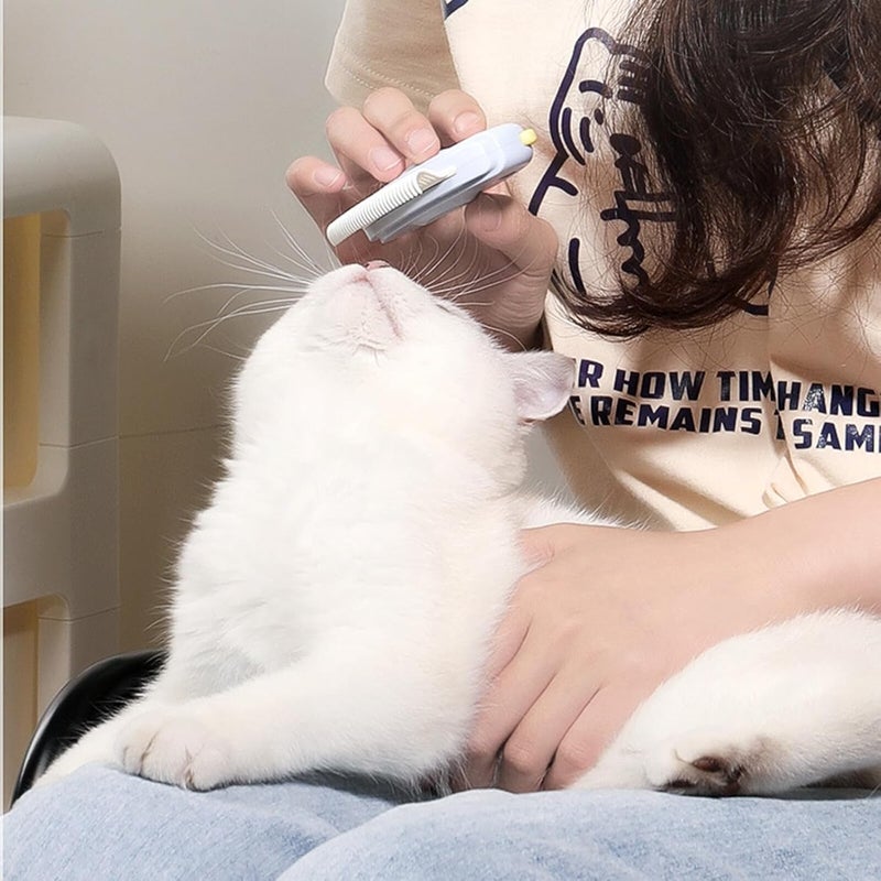 Kichvoe 2pcs Pet Grooming Combs for Cats and Dogs, Indoor Shedding Brush with Detangling Function, Blue Plastic Hair Removal Tool for Small to Medium Pets - Image 4