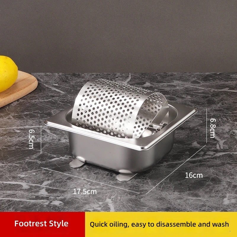 Stainless Steel Butter Roller for Burgers - Large Capacity with Base, Kitchen  Tool - Image 1