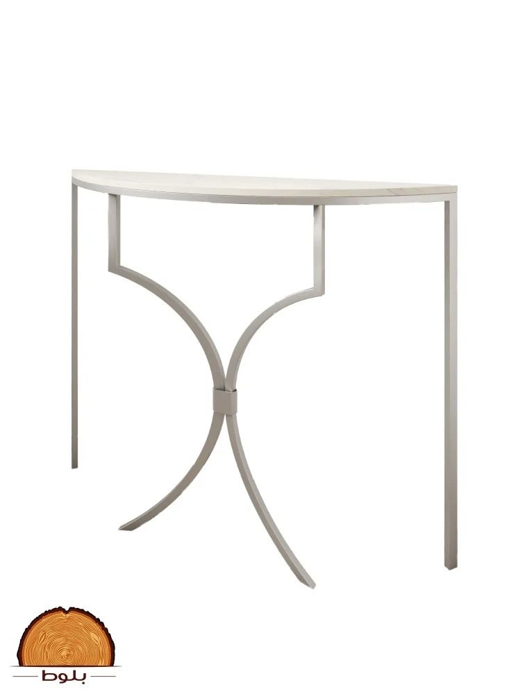 بلوط طاولة كونسول للمدخل، طاولة جانبية، إطار وقواعد من المعدن القوي ، طاولة للممر وغرفة المعيشة - Image 2