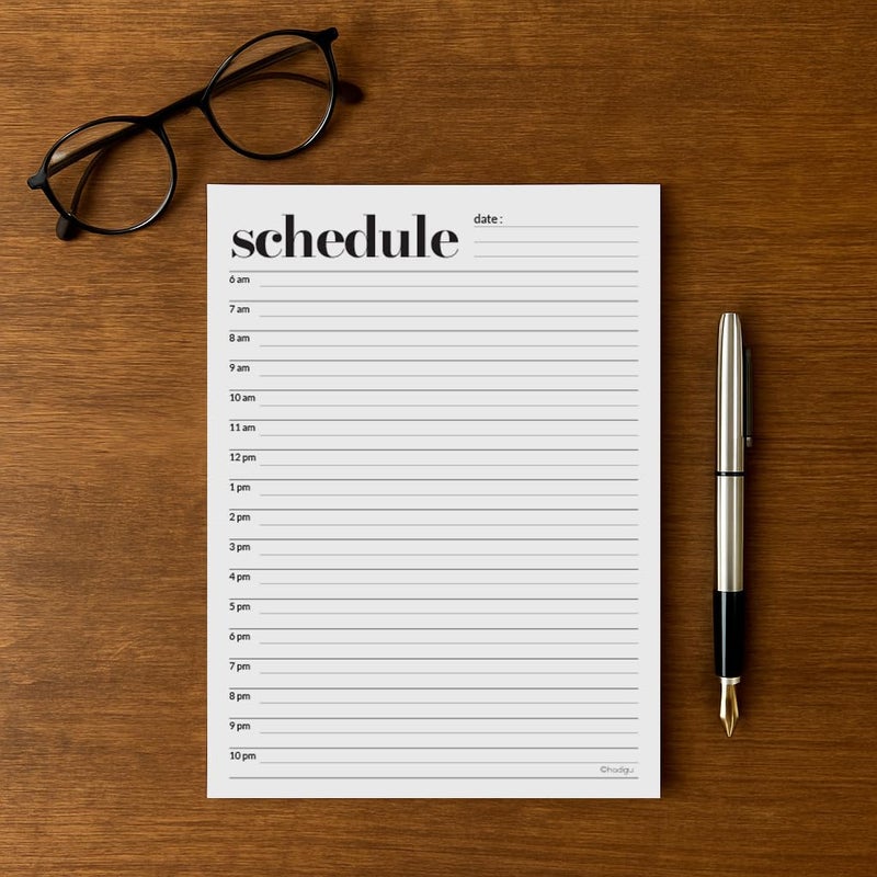 HADIGU Daily Planner Notepad, Daily Schedule Pad, Tear-Off, A5 Size (5.8" x 8.3") To Do List Notepad, Productivity Planner for Work and Study, Premium Thick Paper with Cardboard Back Support by Hadigu. - Image 3