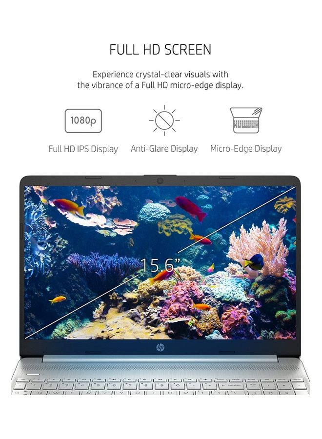 HP 15-dy2795wm (Upgraded Version) Laptop With 15.6-Inch FHD Display, Core i5-1135G7 Processor/8GB RAM/256GB SSD/Intel Iris Xe Graphics/Windows 11 English/Arabic Silver - Image 3