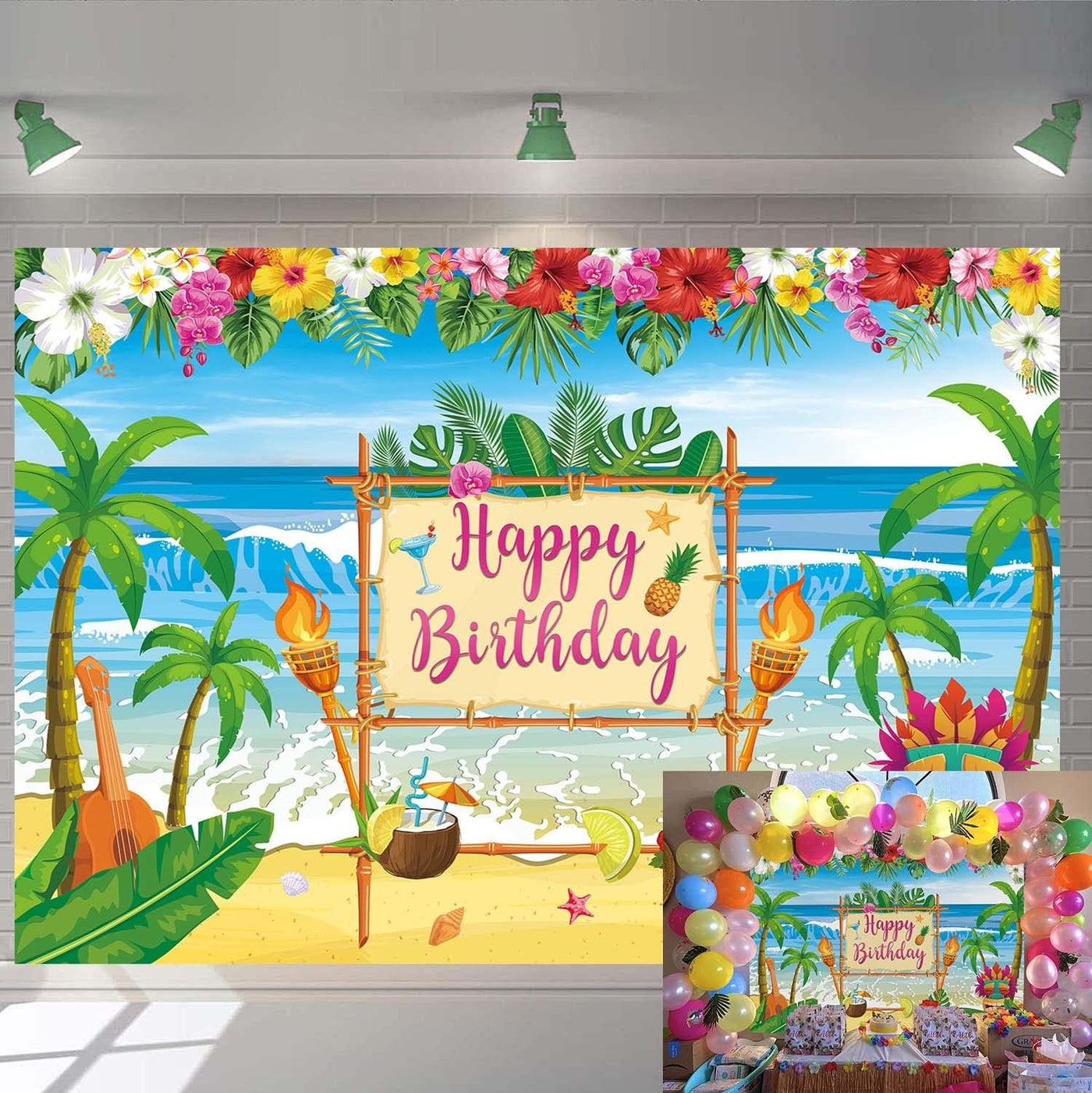 أي آر إس جرافيكس ARS Graphics Ars Hawaiian Birthday Backdrop
