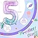 MiniInflat 40 Inch Giant Mermaid Number 5 Birthday Balloons Mermaid Birthday Party Decoration Sea Theme Large Dream Number Balloons for Girls Party Baby Shower Rainbow Decorations - Image 4