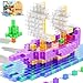 Apluses Magnetic Blocks Building Toys Transparent Rainbow Magnetic Cubes Set Outdoor Sensory Autism STEM Toys Gifts for Kids Aged 3 Year Old Boys Girls - Image 3