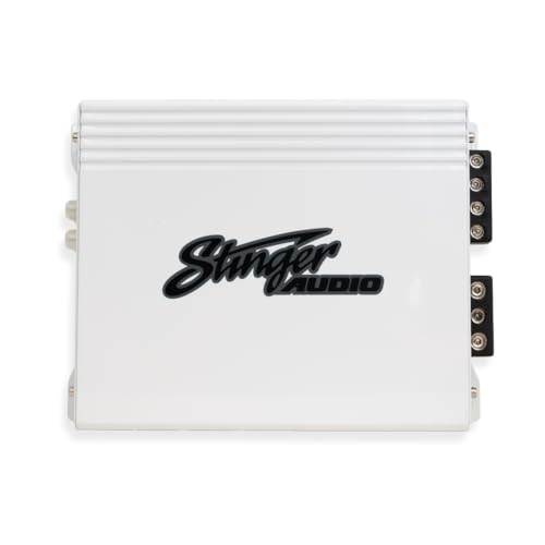 Stinger Audio MT-1000.1M 1000 Watt RMS 1-Channel Monoblock Marine Audio Subwoofer Amplifier, Class D, Water-Resistant, Mosfet, Remote Control Bass Knob, Subsonic Filter, Low-Pass Filter, Bass Boost Q - Image 2