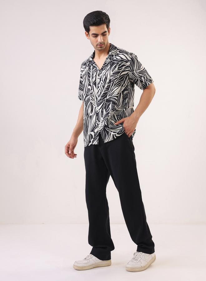 TRULOOM Men Printed Oversized Rayon Shirt - Image 4
