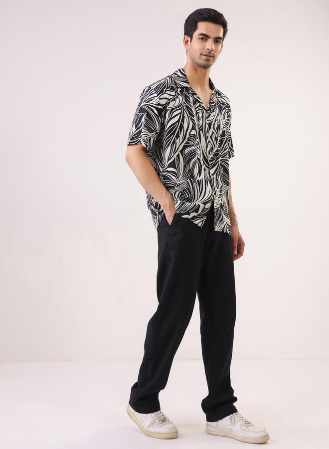 TRULOOM Men Printed Oversized Rayon Shirt - Image 2
