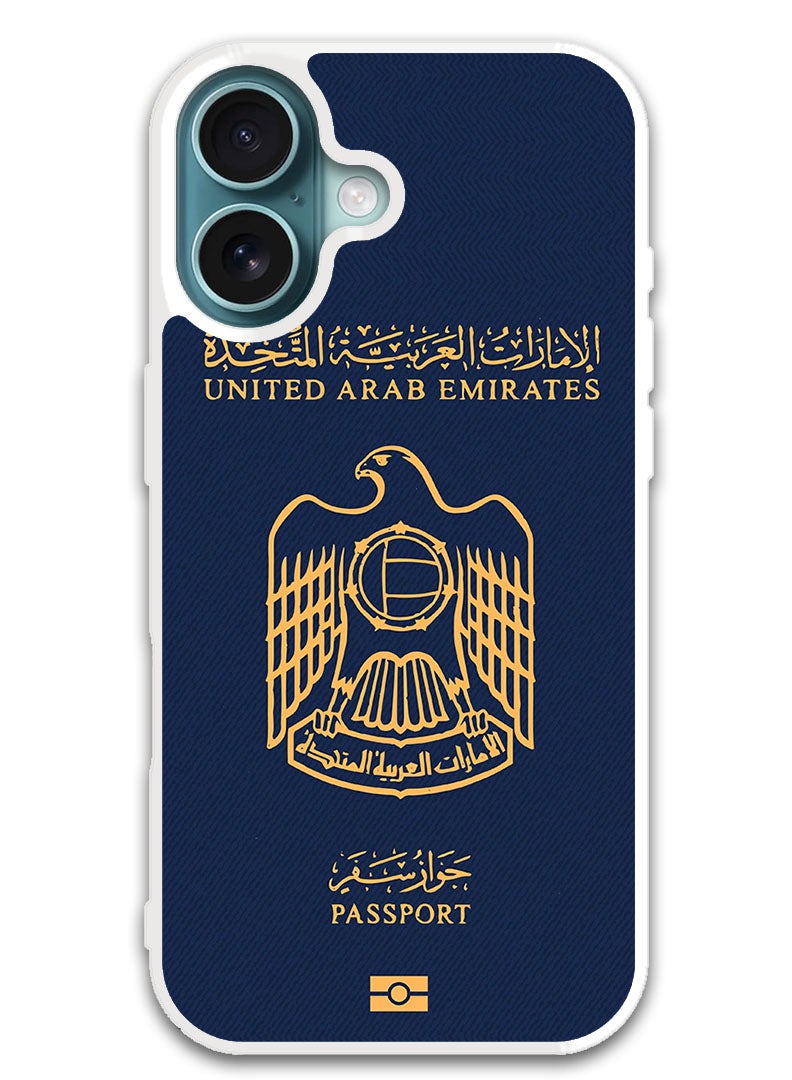 Theodor Protective Case Cover For APPLE IPHONE 16 UAE Passport (White Bumper) - Image 1