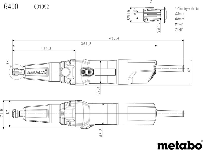 Metabo G 400 Straight Grinder - Image 2