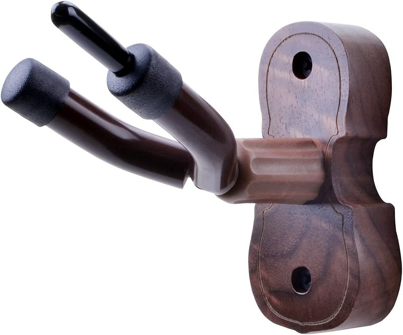 PUNK Violin Viola Wall Mount Hanger,Violin Viola Hook,Black Walnut Violin holder,with Bow Hook,Home & Studio Wall Mount Violin Hangers (Black Walnut) - Image 2