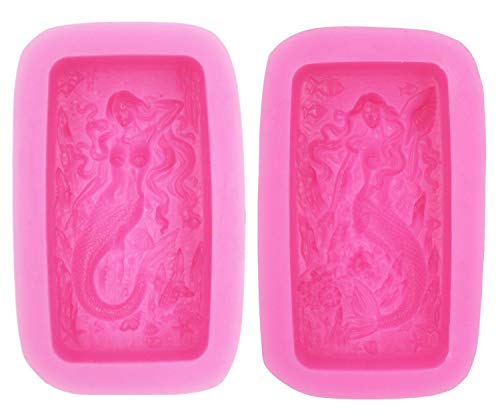 Longzang 3D Mermaid Silicone Soap Mold for Soap Candle Chocolate Candy Silicone Molds for Soaps Bombs Baking Fondant - Image 3