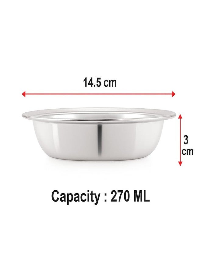 GS KITCHENWARE GS Stainless Steel Snack Bowl, 270 ML Capacity, 14.5 cm Diameter, Multi-Purpose Serving Dish Set of 3. - Image 5