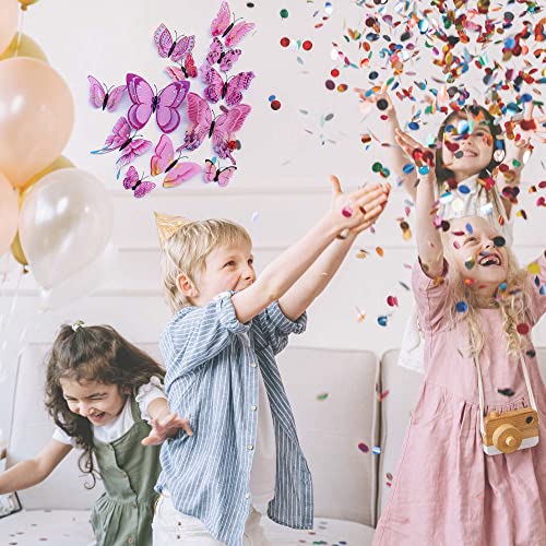 OPSEAM Butterfly Wall Decor 24/48 PCS, 3D Butterflies Stickers for Party Decorations with Magnets(Pink, 24) - Image 4
