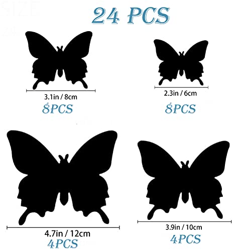 OPSEAM Butterfly Wall Decor 24/48 PCS, 3D Butterflies Stickers for Party Decorations with Magnets(Pink, 24) - Image 5