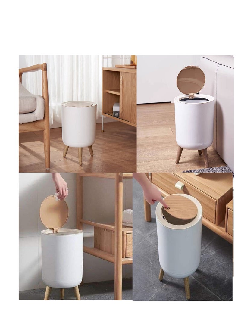 Generic - 3-Piece Touch Cover Trash Can Set, With A Beautiful Decorative Design, Suitable For Any Place In The Home, Offices And Hotels - Image 1