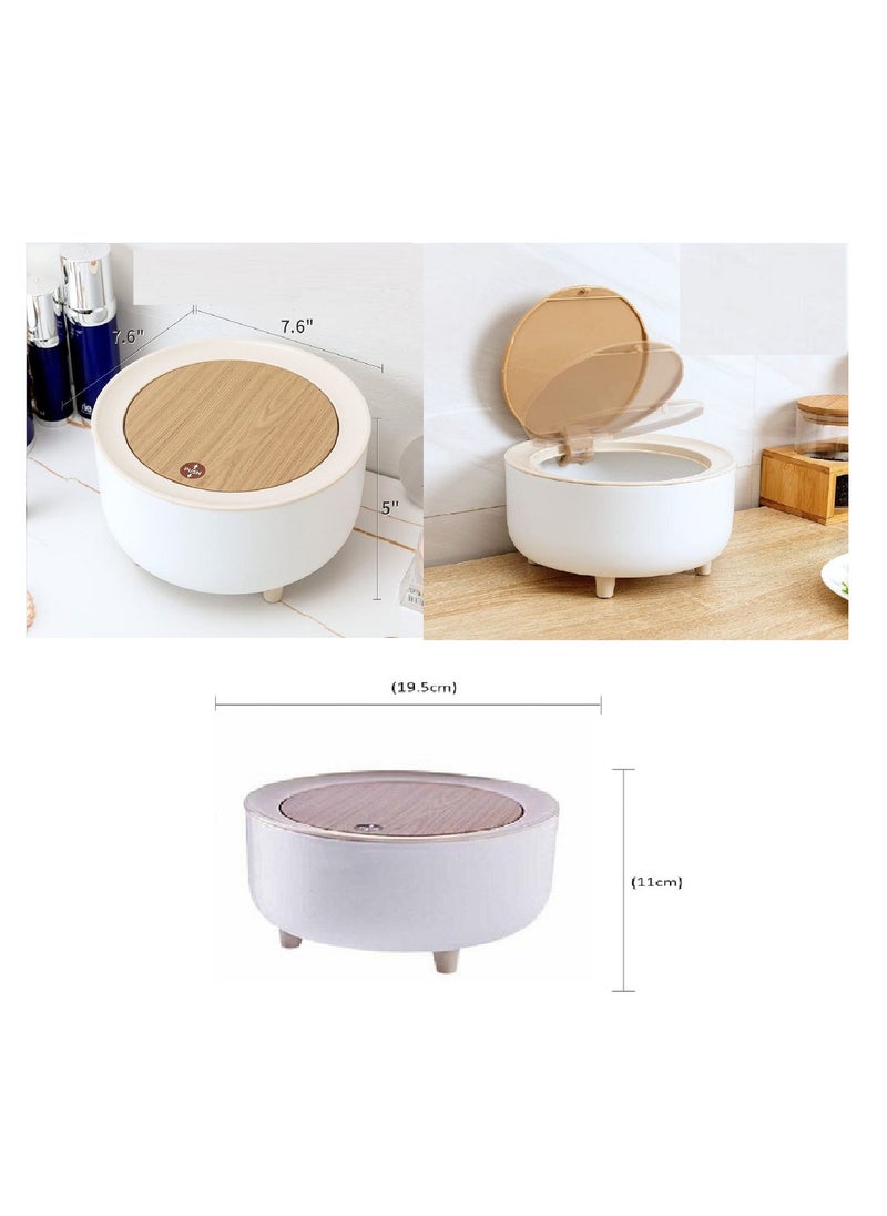 Generic - 3-Piece Touch Cover Trash Can Set, With A Beautiful Decorative Design, Suitable For Any Place In The Home, Offices And Hotels - Image 1