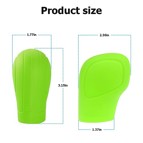zipelo 2 Pack Car Gear Shift Knob Cover, Anti-Slip Auto Knob Gear Stick Protector, Comfortable Silicone Handbrake Shifter Cover for Men Women, Universal Vehicle Interior Accessories - Image 2