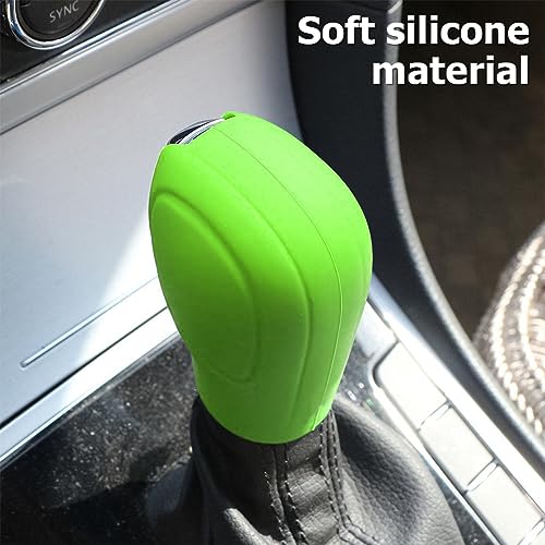 zipelo 2 Pack Car Gear Shift Knob Cover, Anti-Slip Auto Knob Gear Stick Protector, Comfortable Silicone Handbrake Shifter Cover for Men Women, Universal Vehicle Interior Accessories - Image 3