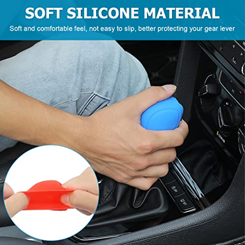zipelo 2 Pack Car Gear Shift Knob Cover, Anti-Slip Auto Knob Gear Stick Protector, Comfortable Silicone Handbrake Shifter Cover for Men Women, Universal Vehicle Interior Accessories - Image 4