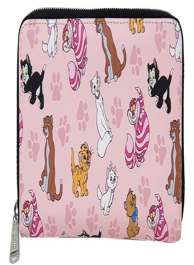 Loungefly Disney Cats Wallet Zip Around Clutch Faux Leather - Image 2