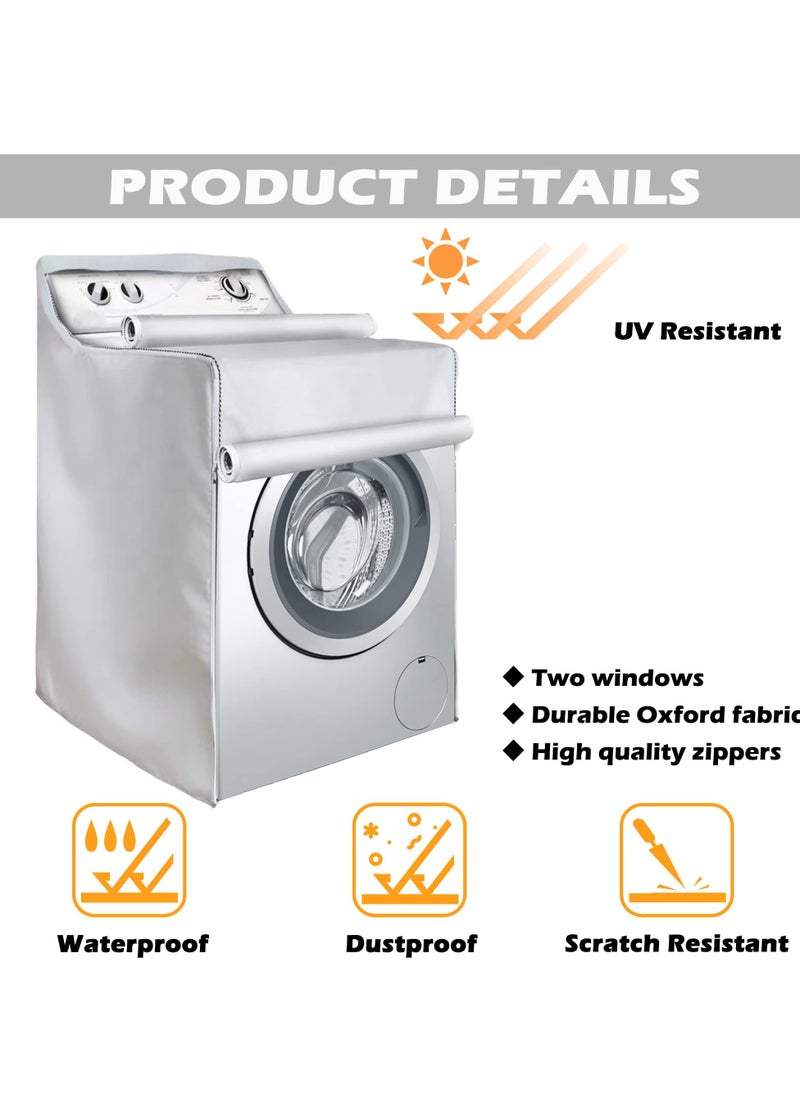 SYOSI - Washer and Dryer Covers Top Load Washing Machine Cover Laundry Protect Dustproof Waterproof Zipper Design for Easy Use Fit Most Front-loading - Image 1