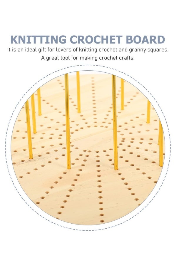 Generic Wooden Crochet and Knitting Tool Set, Includes Yarn Stop, Blocking Board, Weaving Kit, and Accessories for Woven Mats, Petals, and Checkered Designs (1 Set)  - Image 5