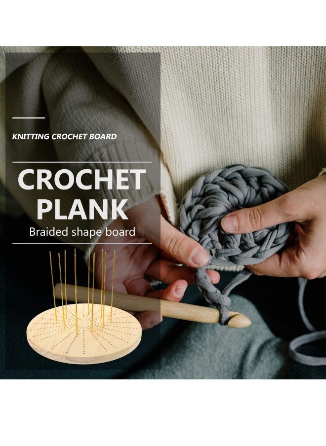 Generic Wooden Crochet and Knitting Tool Set, Includes Yarn Stop, Blocking Board, Weaving Kit, and Accessories for Woven Mats, Petals, and Checkered Designs (1 Set)  - Image 3