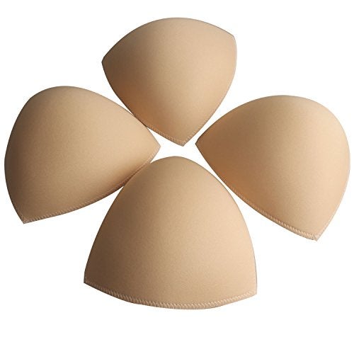 TopBine Bra Pads Inserts (2 Pairs D/E Beige, D/E) - Image 1