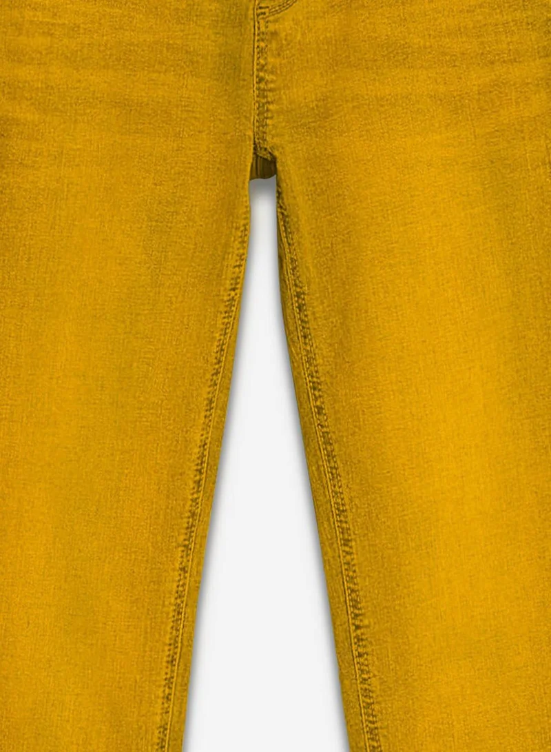 Bonkids Regular Printed Khaki Cotton Jeans For Boys Pull On 100 % Cotton