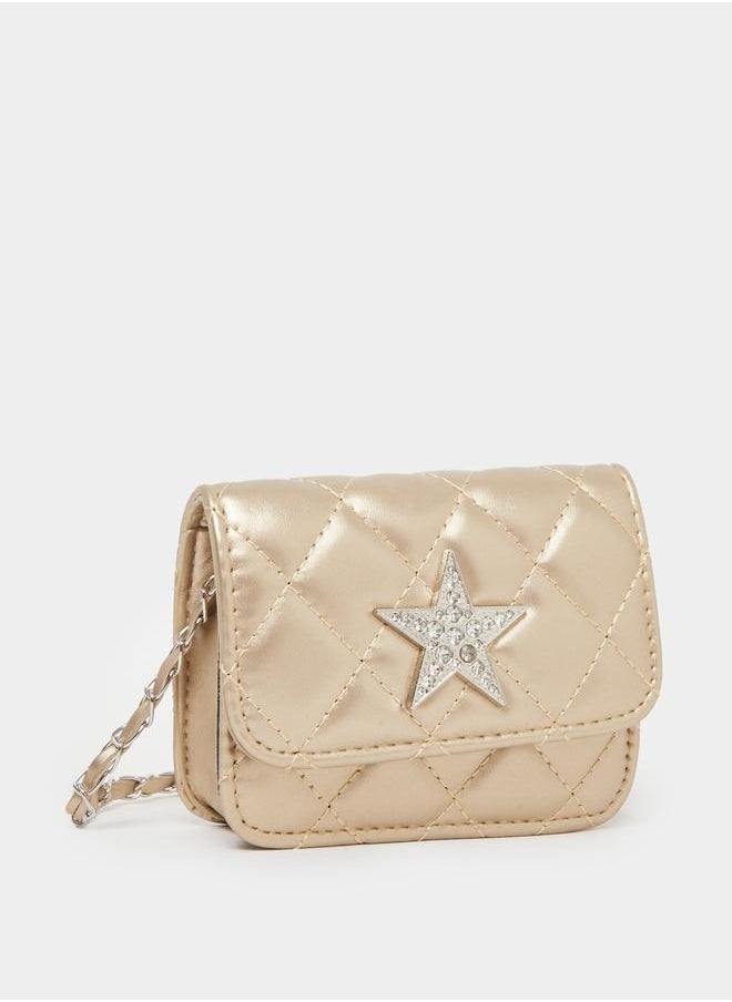 Styli Styli Embellished Crossbody Bag with Chain Strap  - Image 1