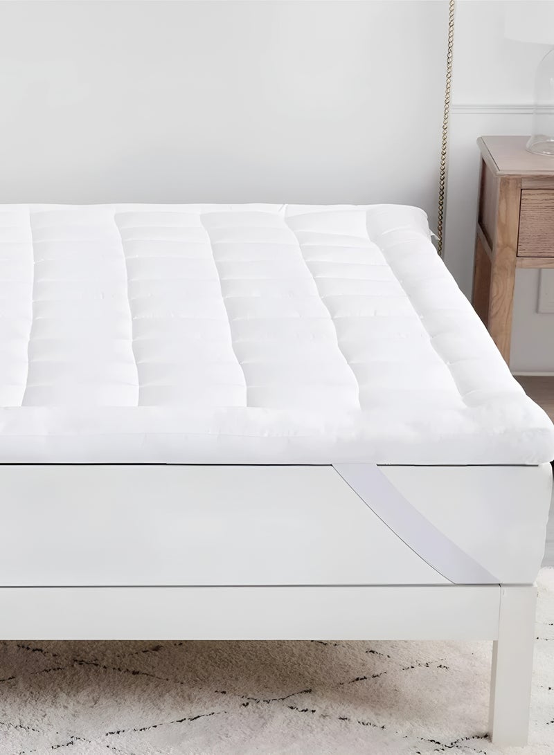 MAXQON Mattress Topper 6CM Thickness  Quilted Microfiber 600gsm, King/Queen/Double/Single Sizes, Color White  - Image 4