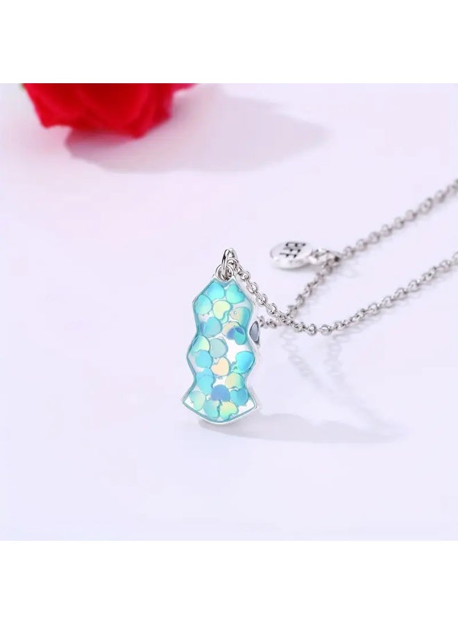 Goolsky Cute Zinc Alloy Heart Pendant Necklace – 3pcs/set Multicolor, Multicolor Hearts Adjustable Chains, Daily Wear/Gifting for Friends, Cute Sweet Style - Image 5
