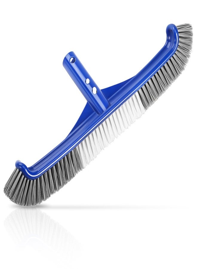 Unipool Pool Brush Head, 17.5" Pool Brushes for Cleaning Pool Walls, Curved Ends High-Efficiency Pool Scrub Brush,Premium Nylon Bristles Pool Brush with EZ Clip - Image 1